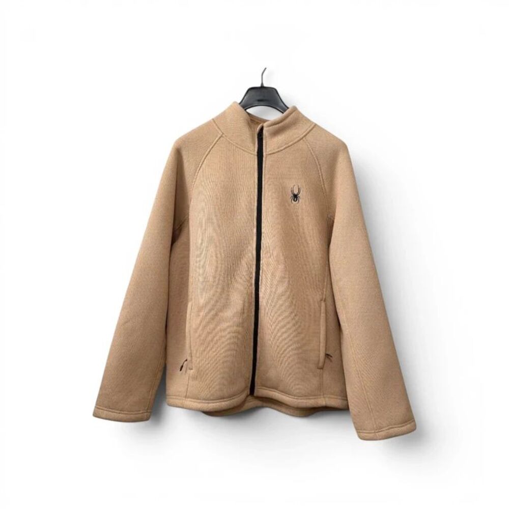 Spyder Fleece Lined Tan Jacket Full Zip Men’s, NWT! XL
